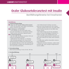 Oraler Glukosetoleranztest mit Insulin